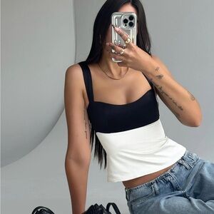 Princess Polly Silk Colorblock Blouse